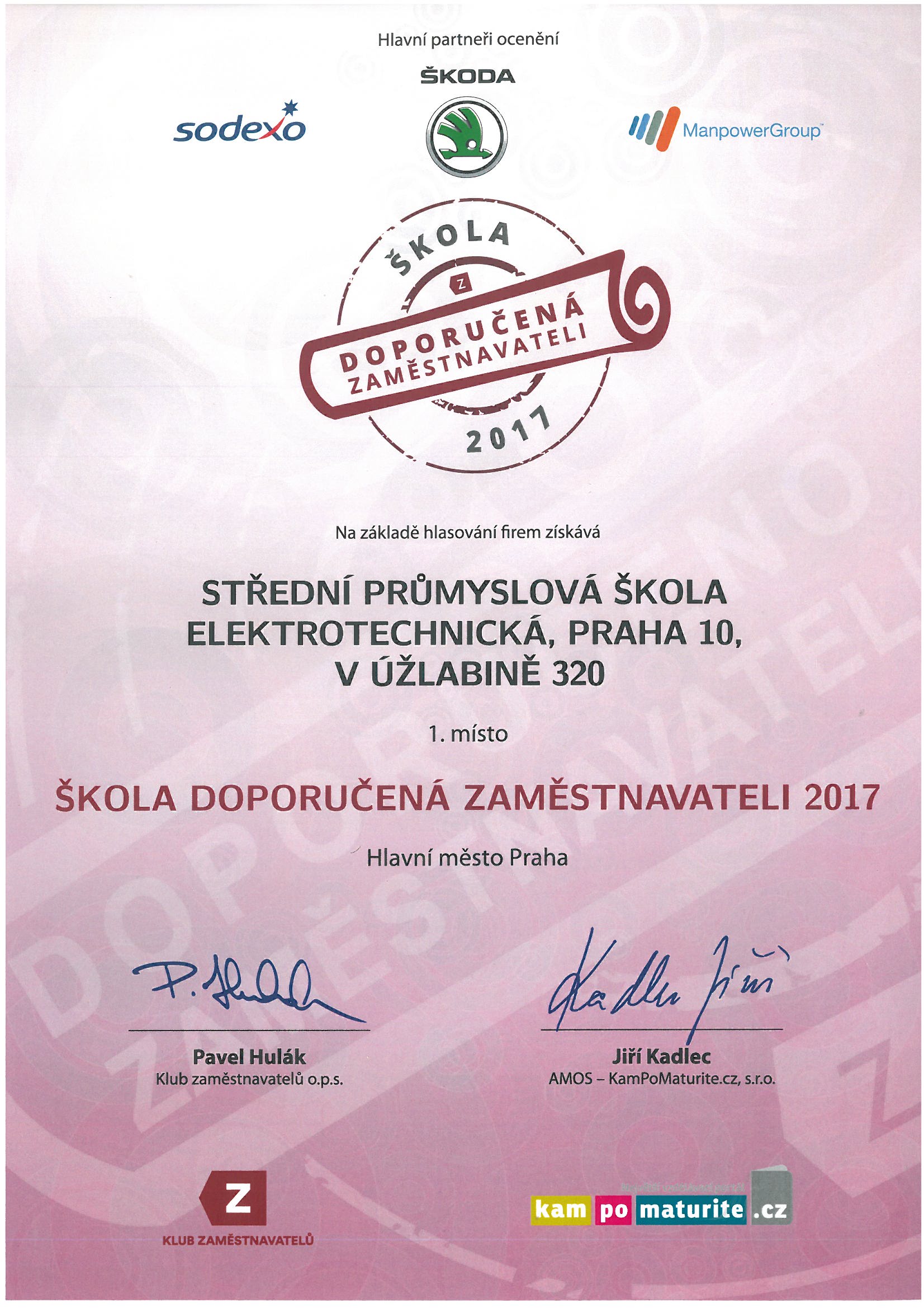 Škola doporučená zaměstnavateli