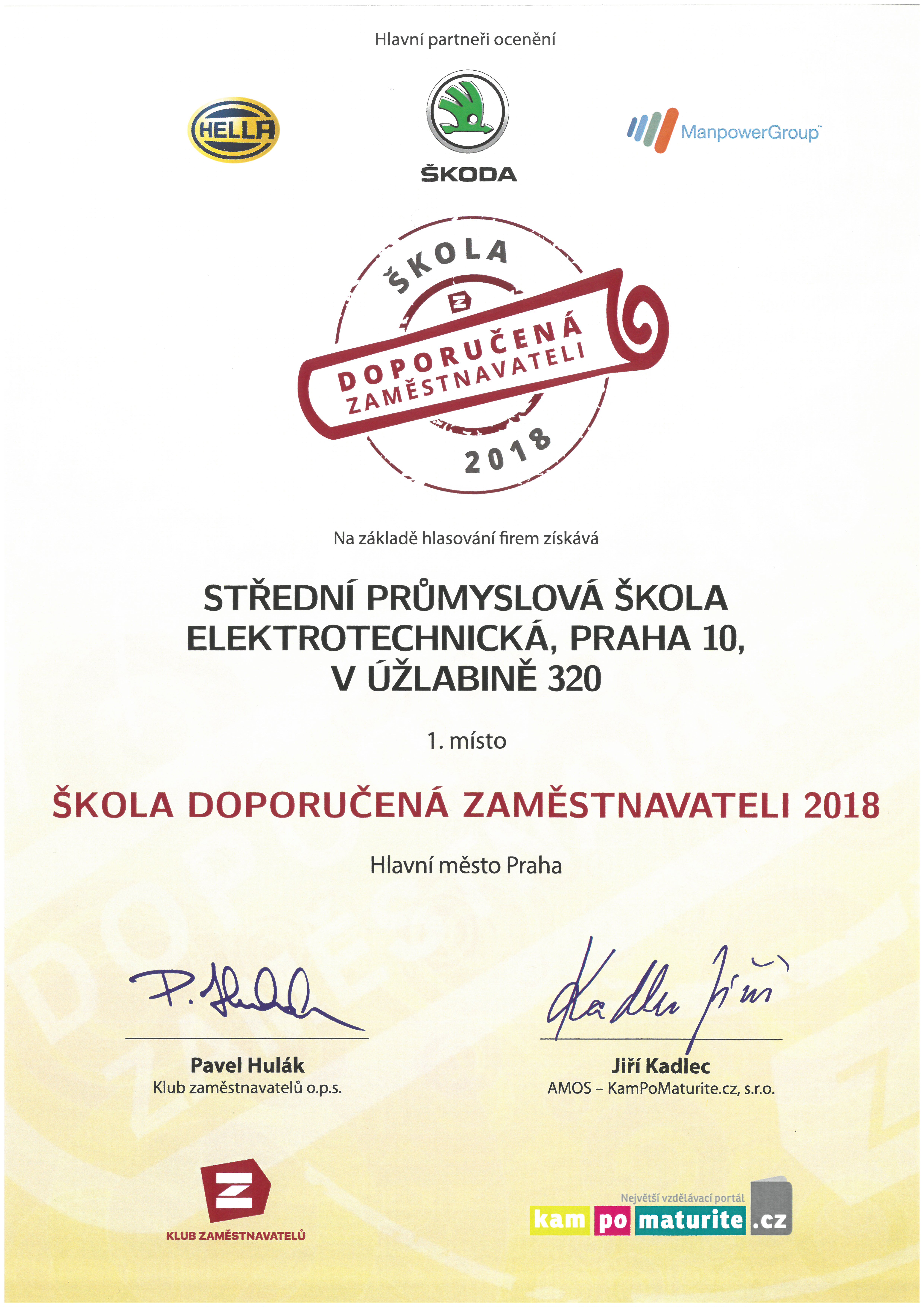 Škola doporučená zaměstnavateli