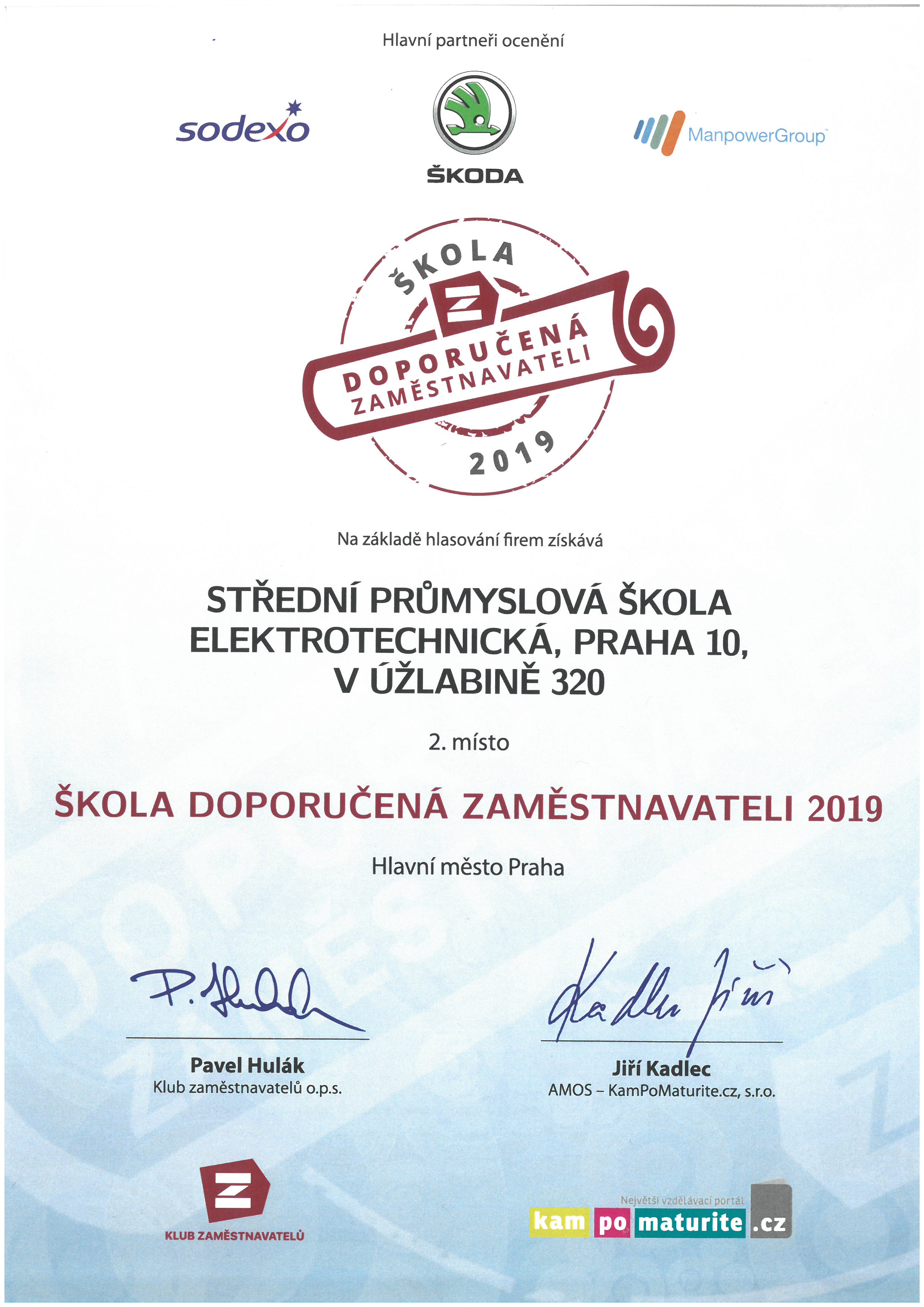 Škola doporučená zaměstnavateli